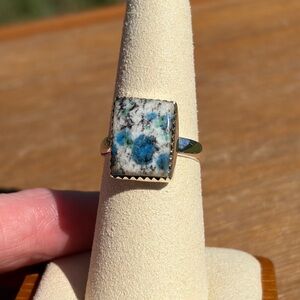 925 Sterling Silver Blueberry K2 Jasper Ring